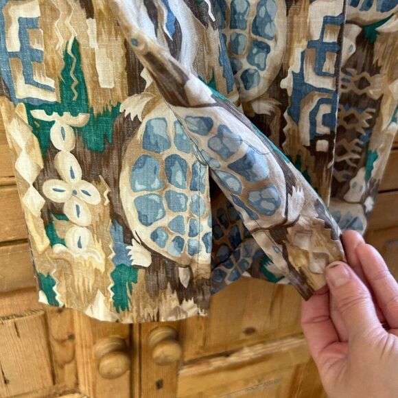 Men's Vintage Reyn Spooner Size XL 1/2 Button‎ Up Shirt Turtle Print Hawaiian - Picture 11 of 12